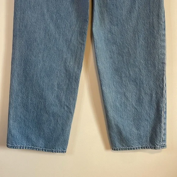 Mother Snacks Jeans 27 Drawn Fun Dip Nerd Blue Elastic Drawstring Straight Loose